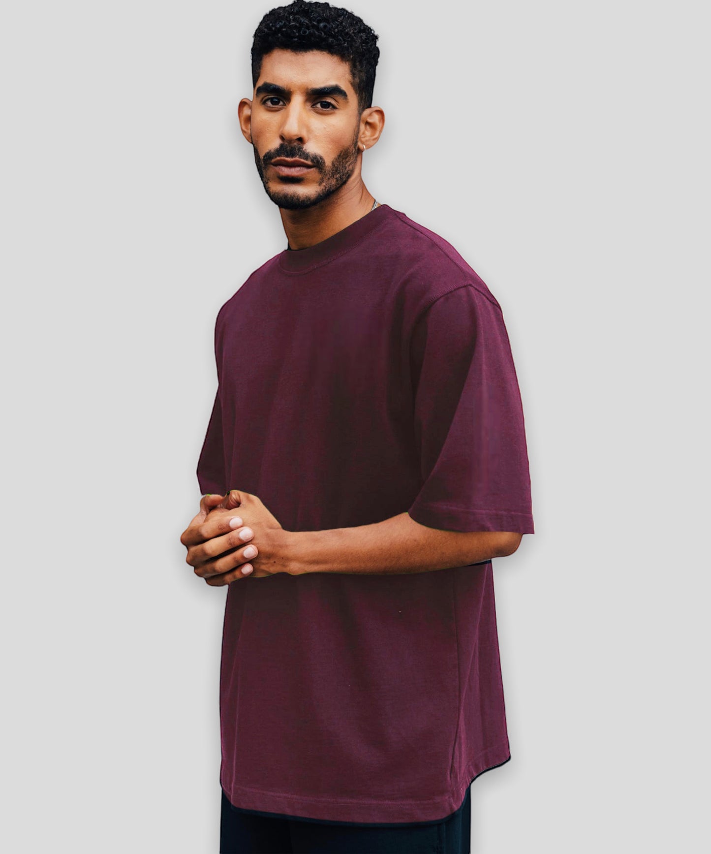 OVERSIZE COMFORT T-SHIRT “T15" BORDEAUX