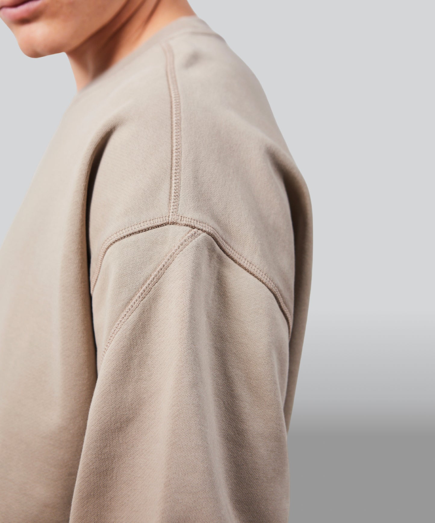 OVERSIZE SWEATSHIRT "H5" DARK SAND