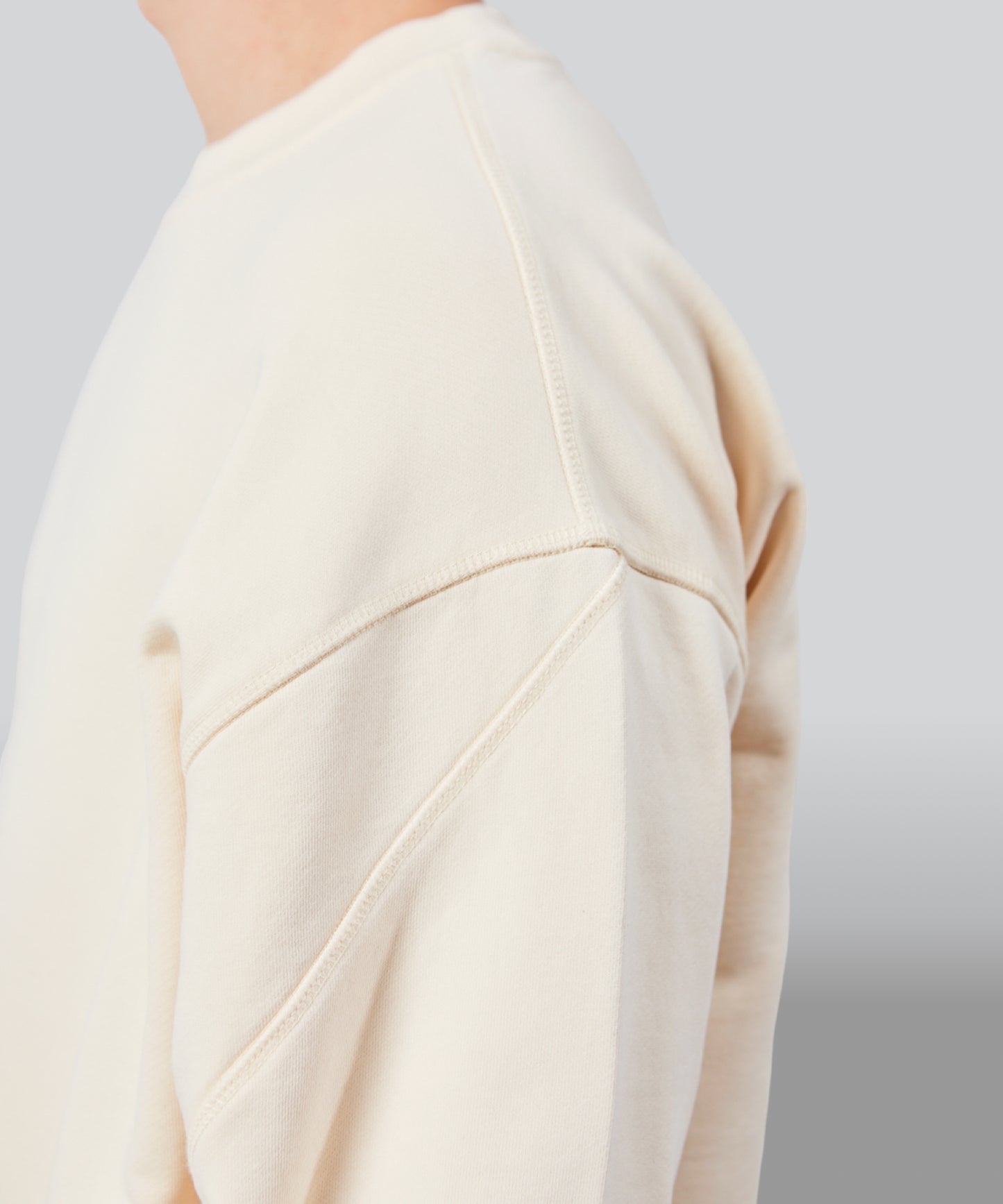 OVERSIZE SWEATSHIRT "H5" BUTTERCREAM