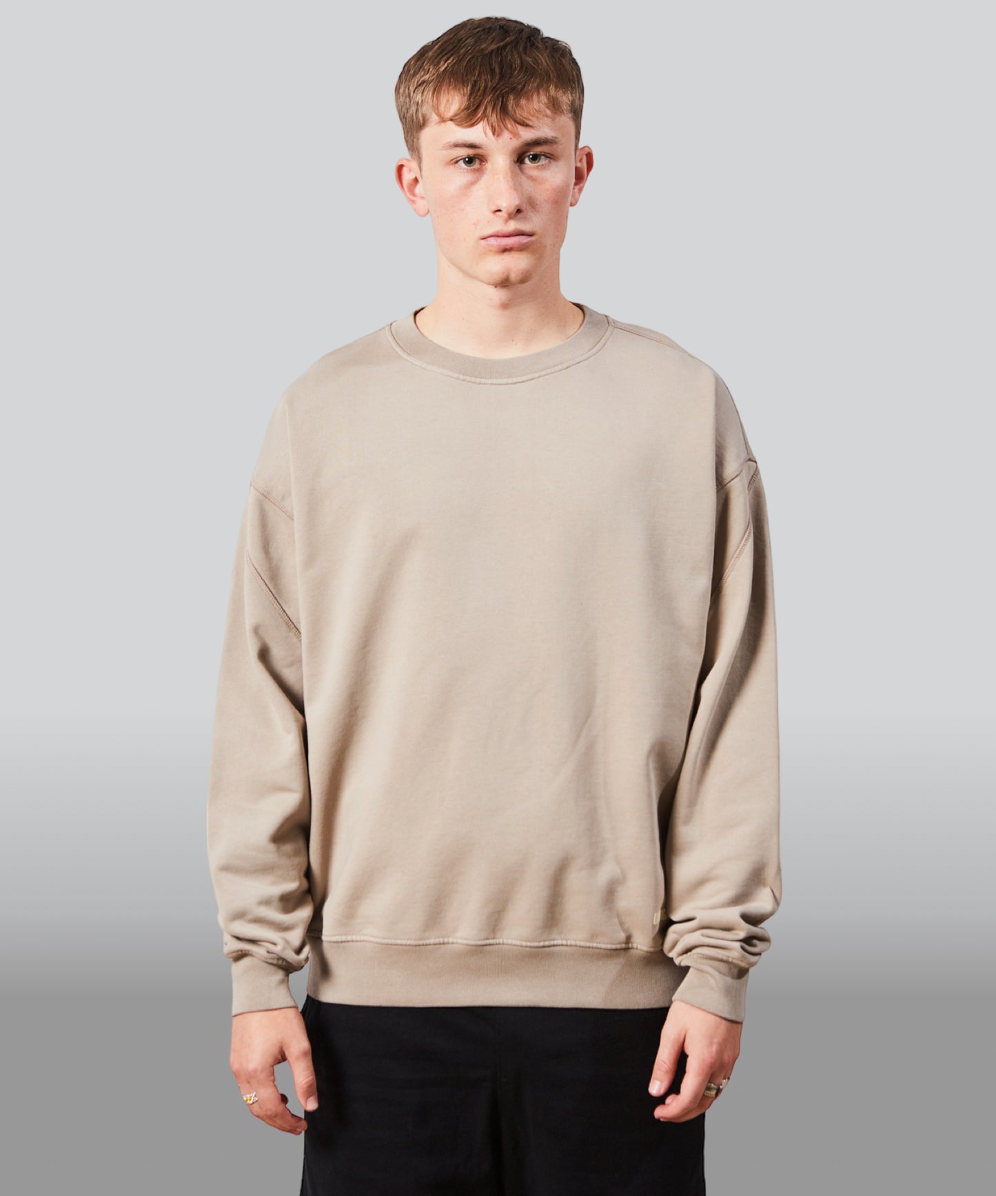 OVERSIZE SWEATSHIRT "H5" DARK SAND