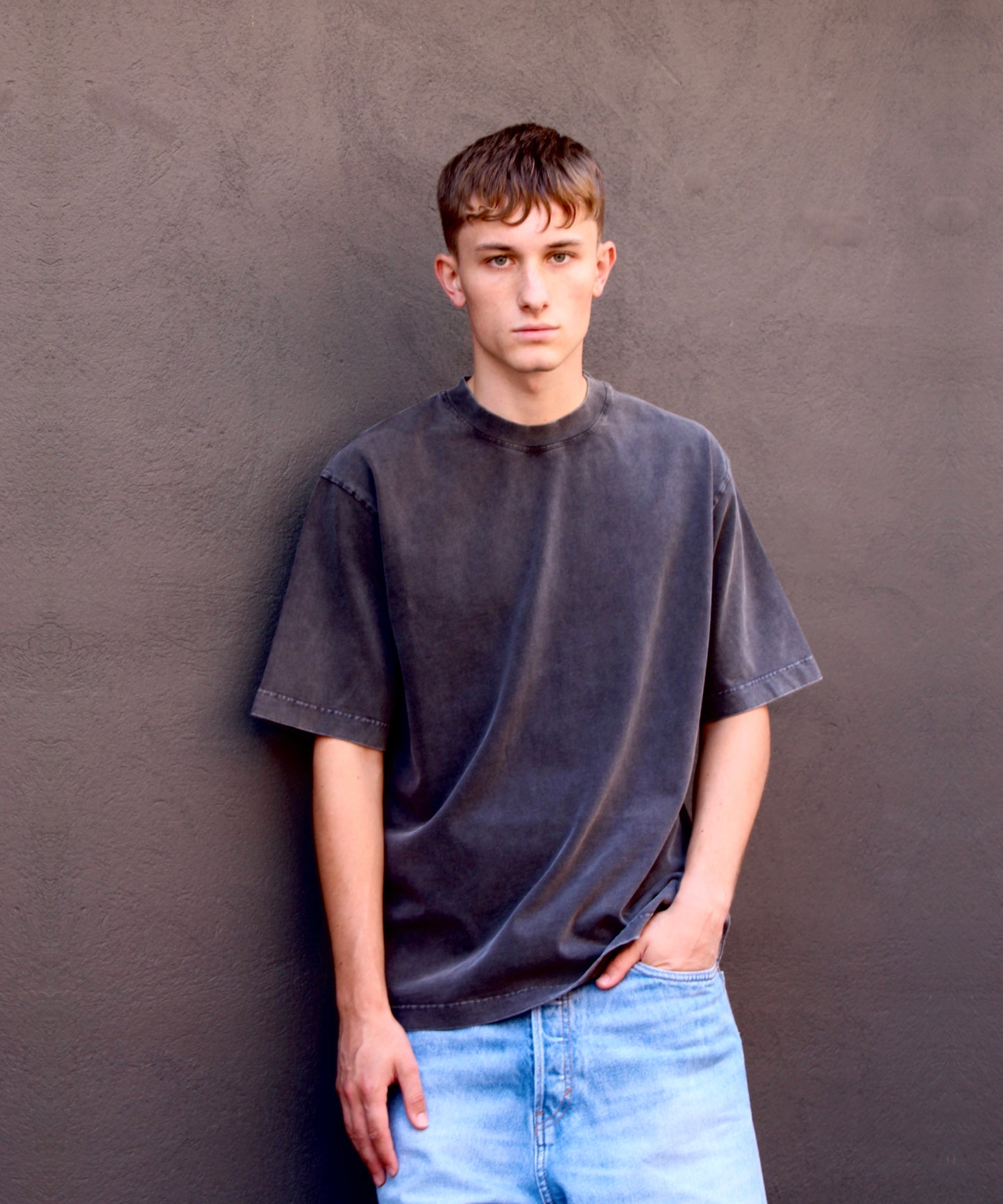 OVERSIZE COMFORT T-SHIRT “T15" LIGHT BLUE