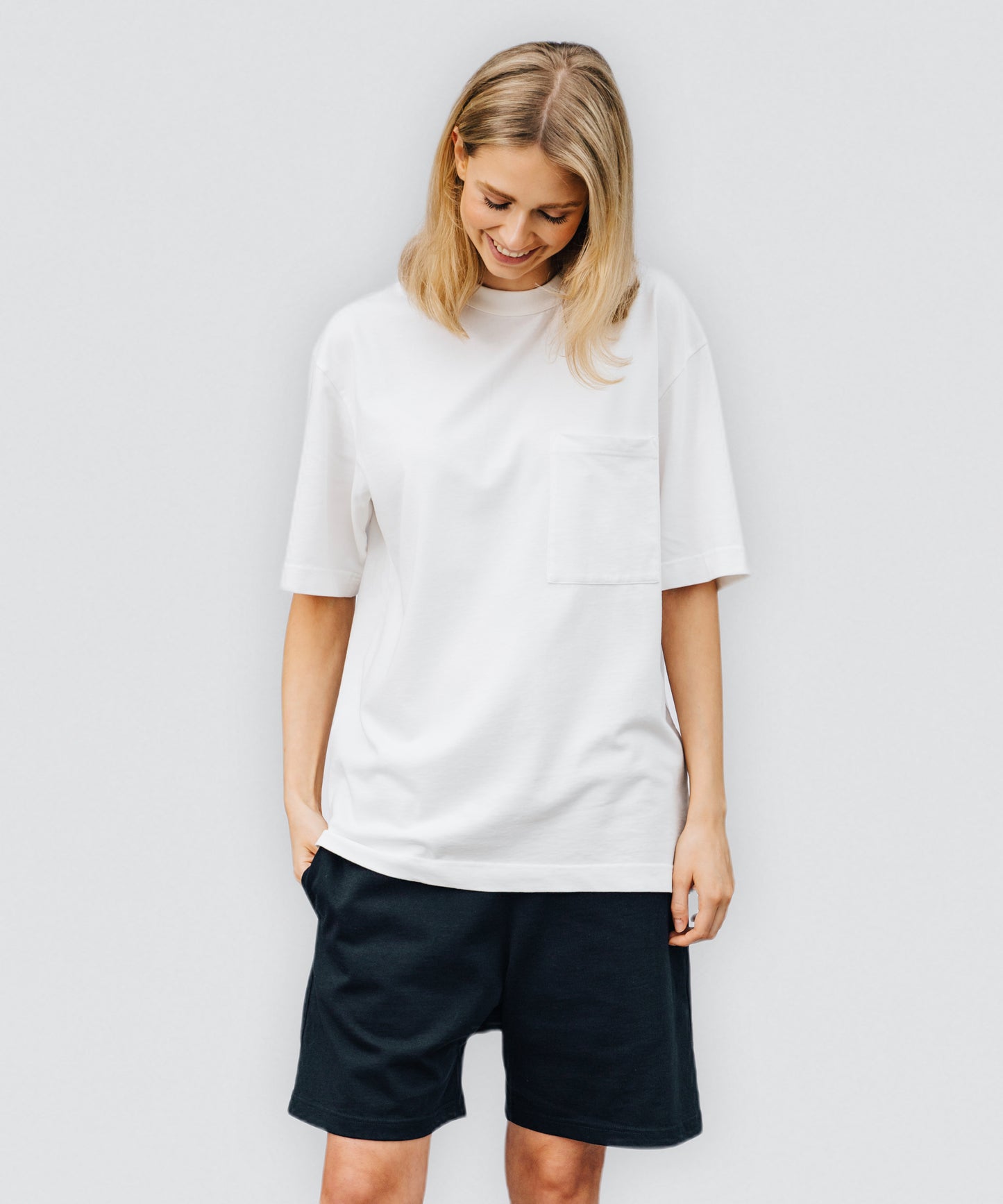 RELAXED WAISTBAND SHORTS “S1” BLACK