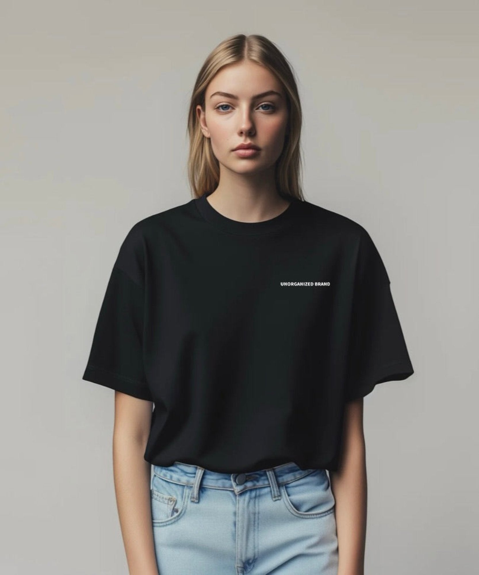 OVERSIZE COMFORT T-SHIRT “T15" BLACK BACKPRINT