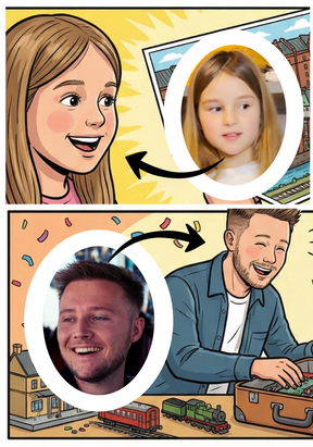 Personalisierter Comic vom Foto