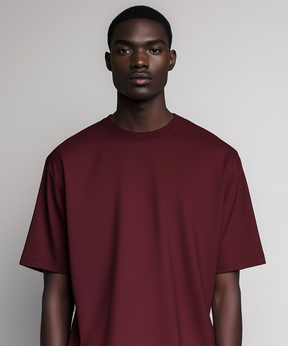 OVERSIZE COMFORT T-SHIRT “T15" BORDEAUX