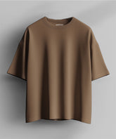 OVERSIZE COMFORT T-SHIRT “T15" TOFFEE BROWN