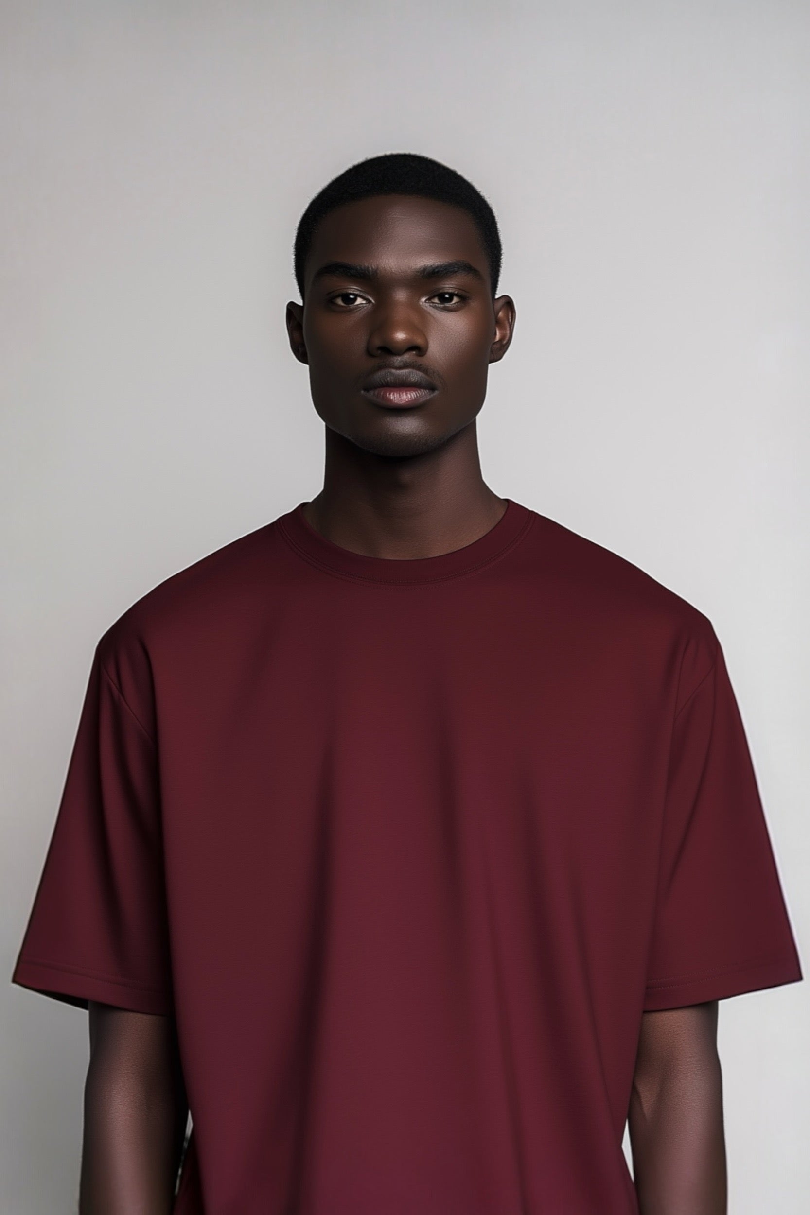 OVERSIZE COMFORT T-SHIRT “T15" BORDEAUX