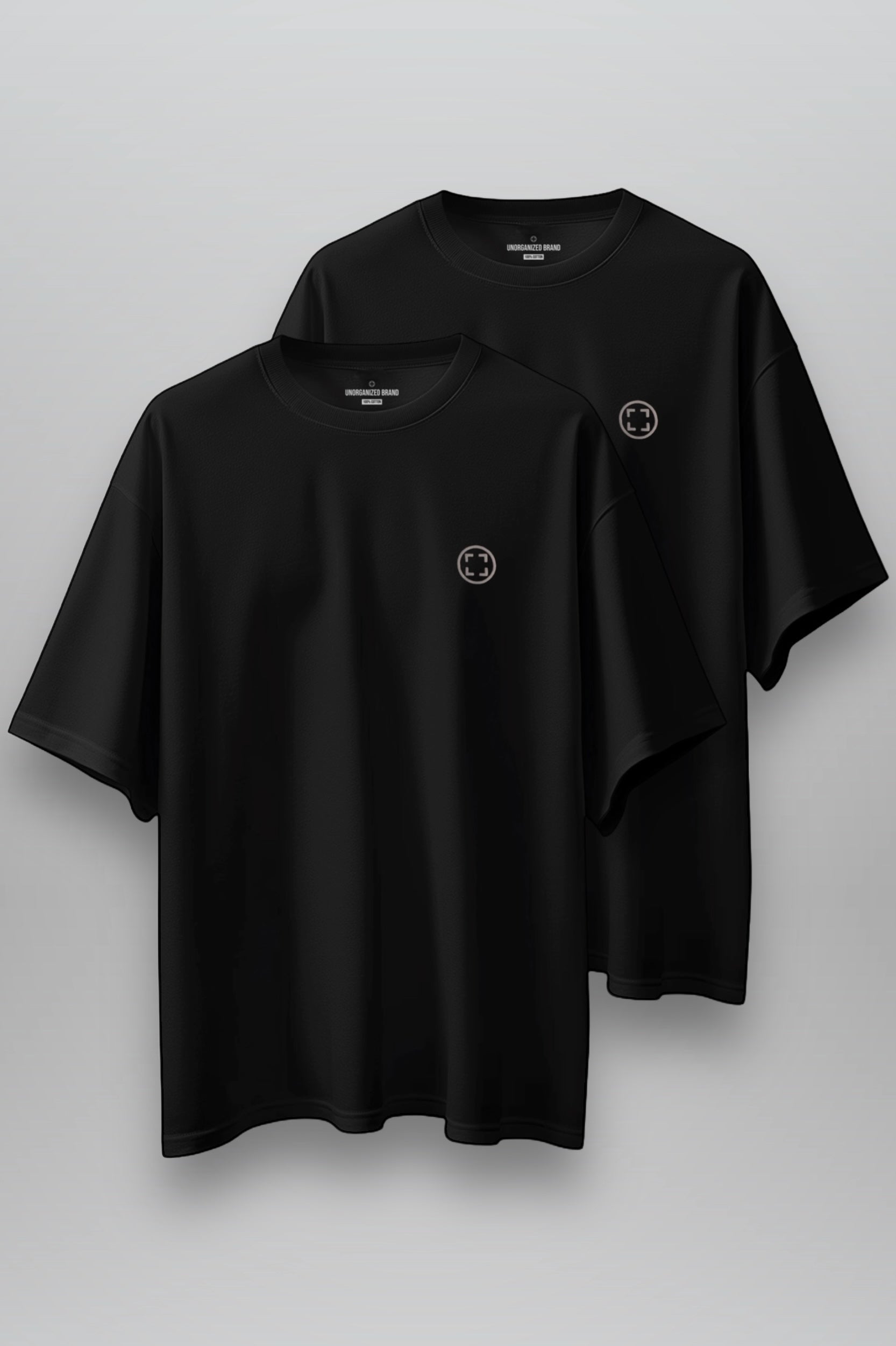 DOUBLE-PACK OVERSIZE T-SHIRT "T5" BLACK