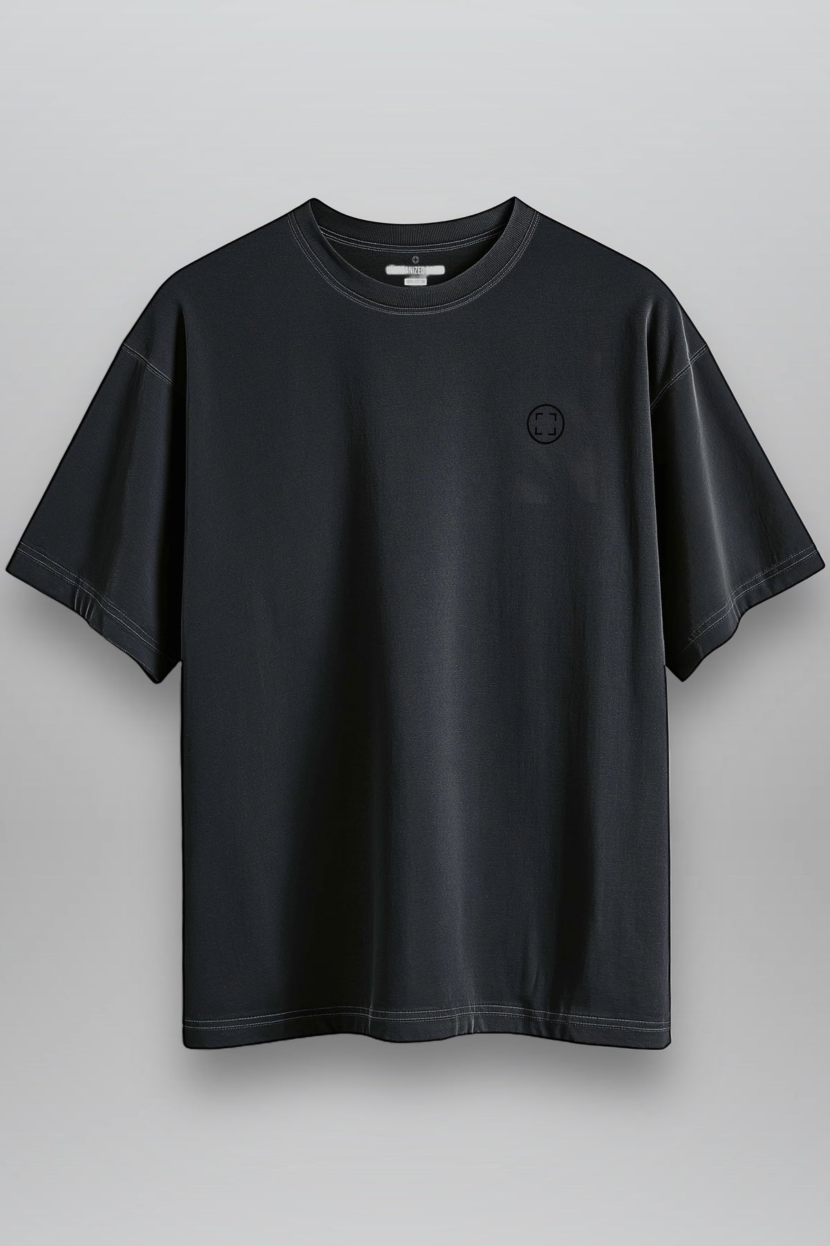 OVERSIZE LOGO T-SHIRT “T5" BLACK VINTAGE WASH