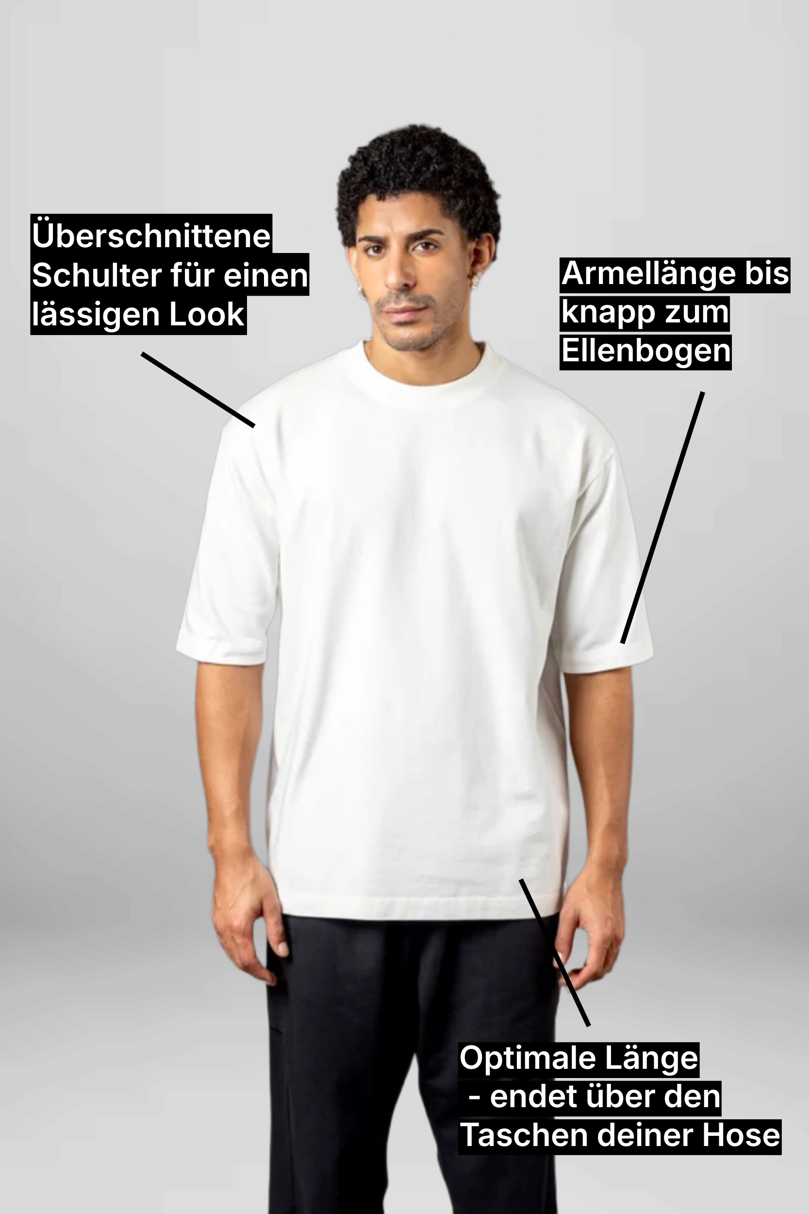 OVERSIZE COMFORT T-SHIRT “T15" OFF-WHITE