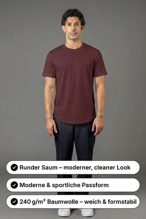 BASIC T-SHIRT RUNDER SAUM T25