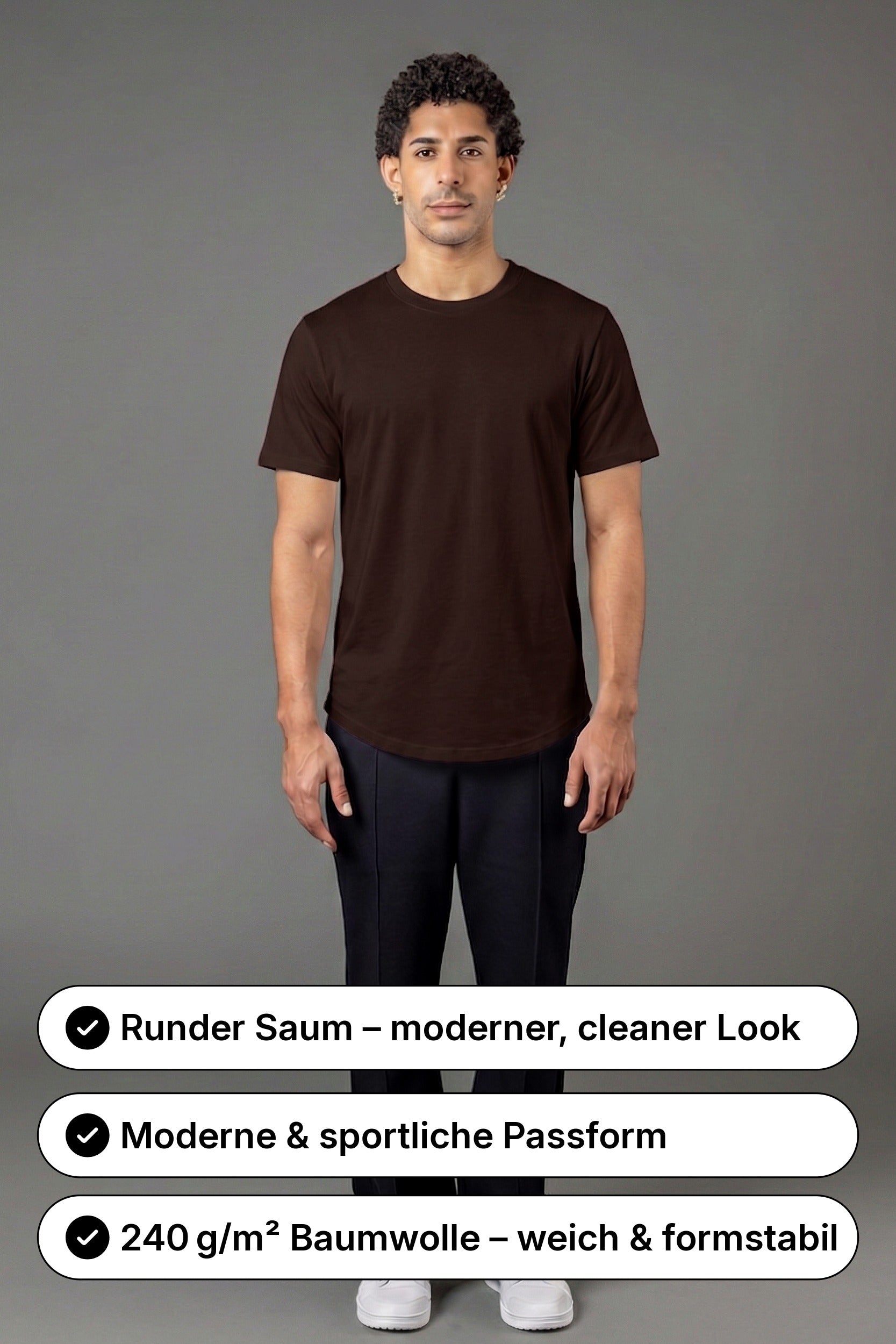 BASIC T-SHIRT RUNDER SAUM T25