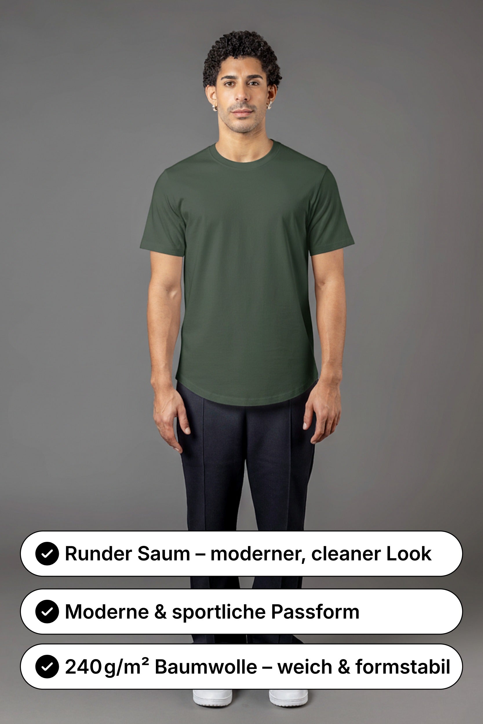 BASIC T-SHIRT RUNDER SAUM T25