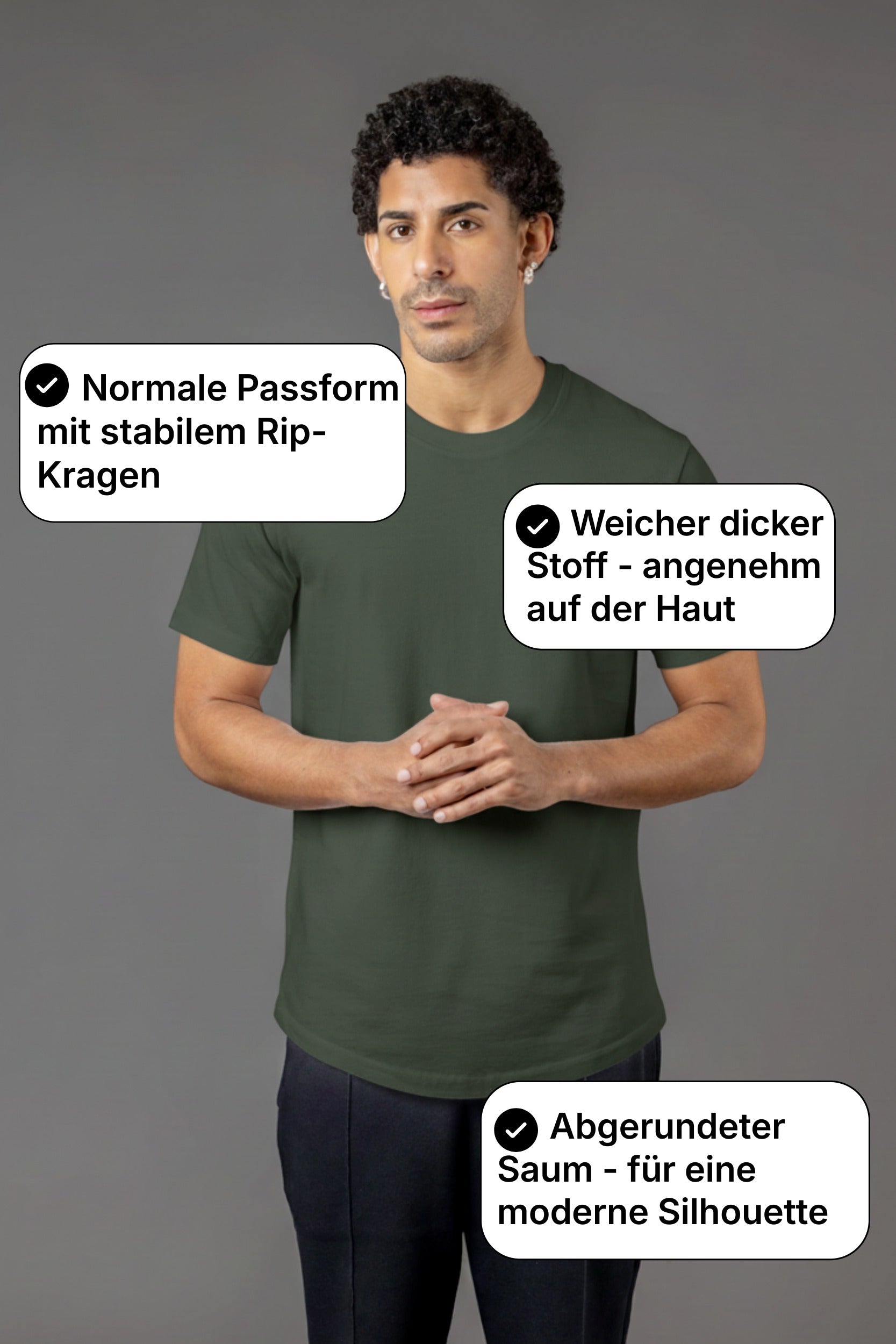 BASIC T-SHIRT RUNDER SAUM T25