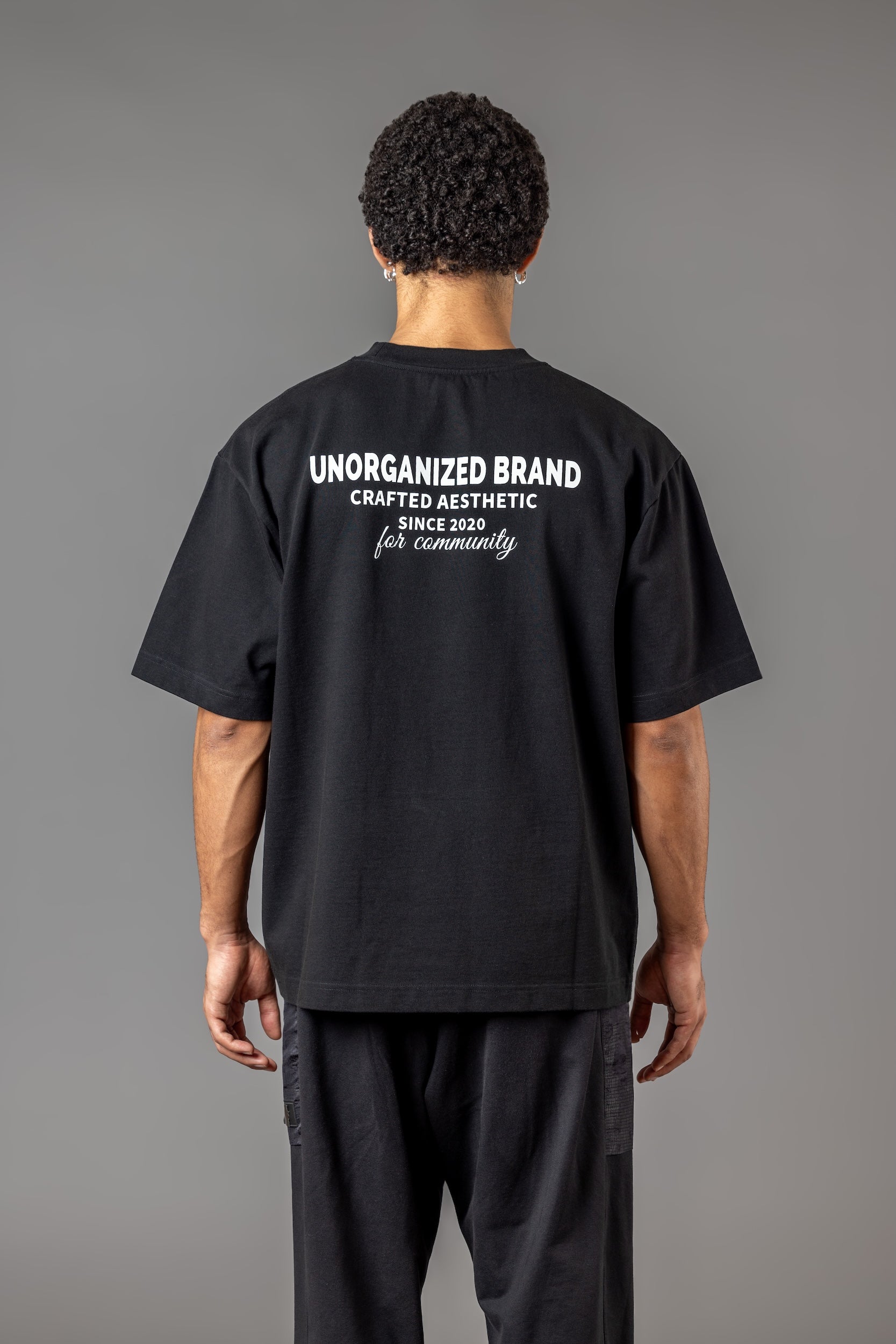 OVERSIZE COMFORT T-SHIRT “T15" BLACK BACKPRINT