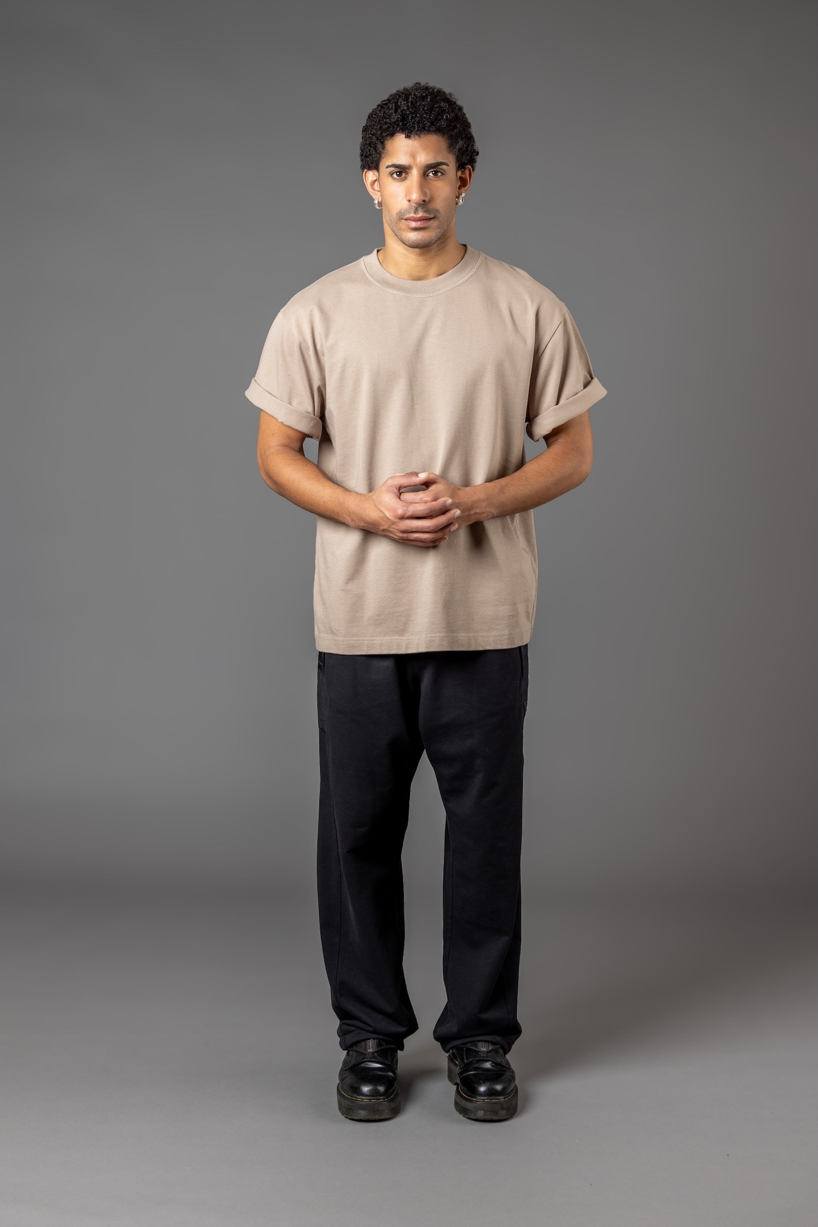 OVERSIZE COMFORT T-SHIRT “T15" TOFFEE BROWN