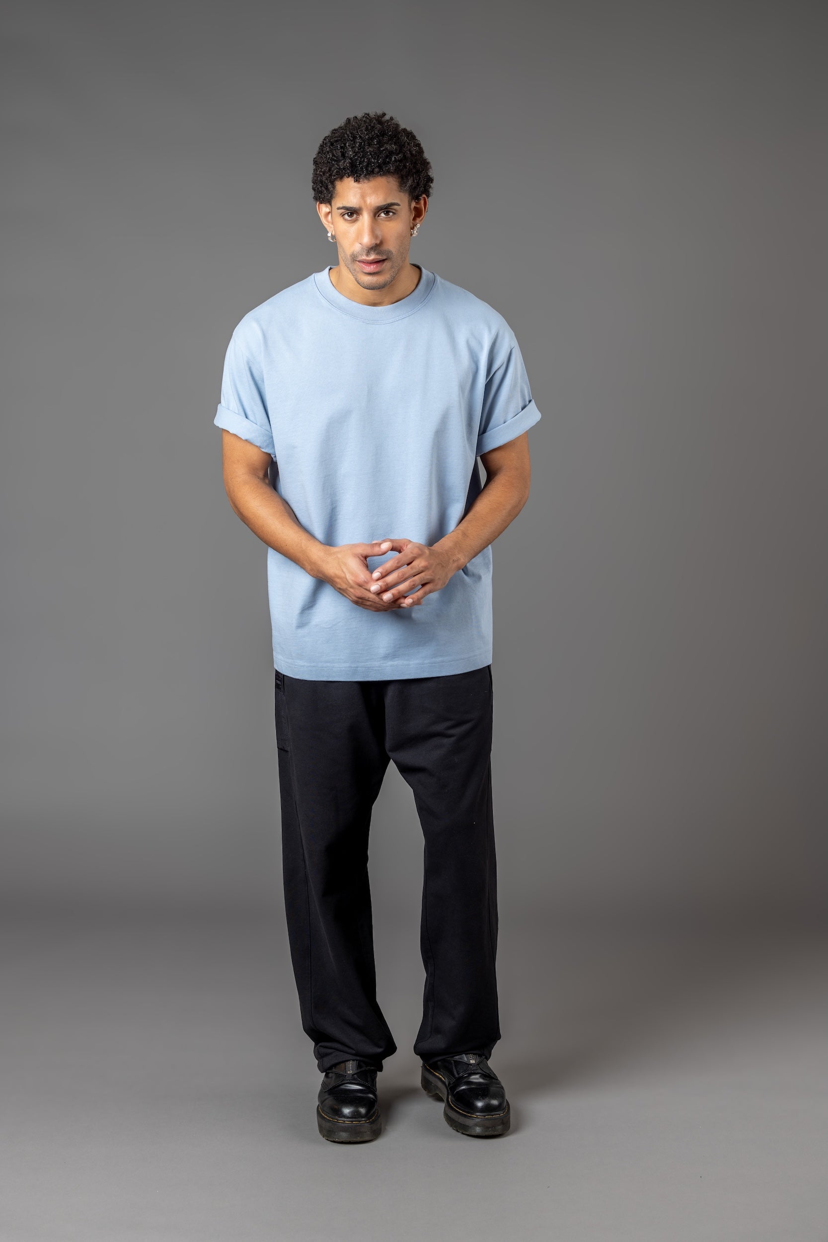 OVERSIZE COMFORT T-SHIRT “T15" LIGHT BLUE