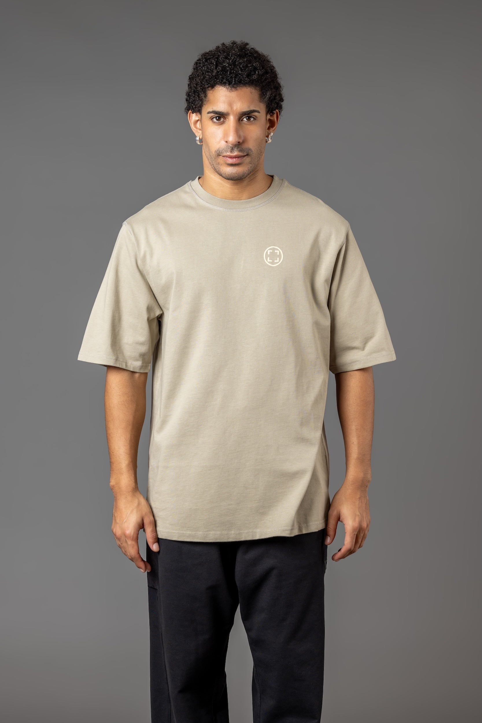 OVERSIZE LOGO T-SHIRT “T5" LIGHT KHAKI