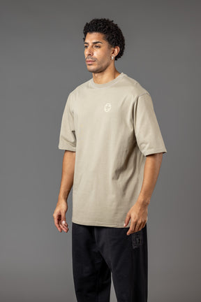 OVERSIZE LOGO T-SHIRT “T5" LIGHT KHAKI