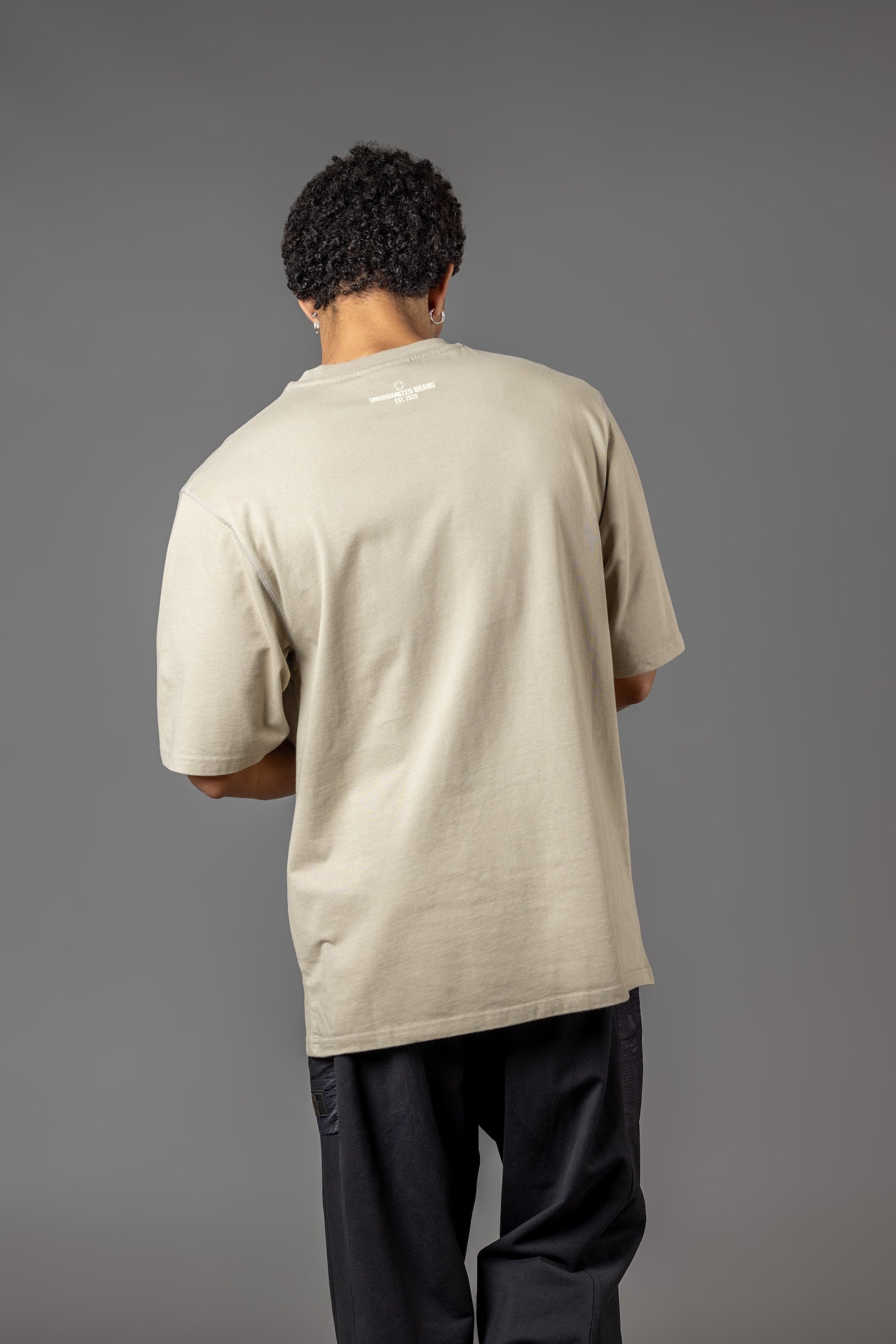 OVERSIZE LOGO T-SHIRT “T5" LIGHT KHAKI